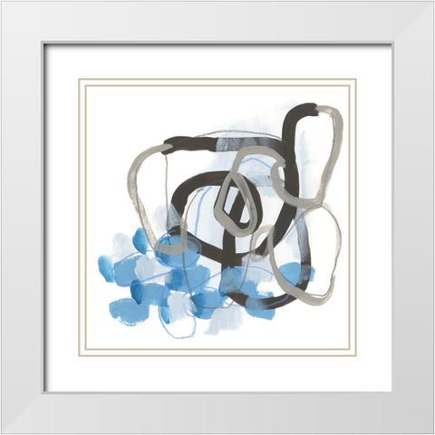 Pendulum Overlap II White Modern Wood Framed Art Print with Double Matting by Vess, June Erica