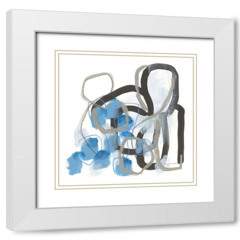 Pendulum Overlap IV White Modern Wood Framed Art Print with Double Matting by Vess, June Erica
