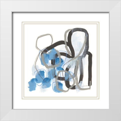 Pendulum Overlap IV White Modern Wood Framed Art Print with Double Matting by Vess, June Erica
