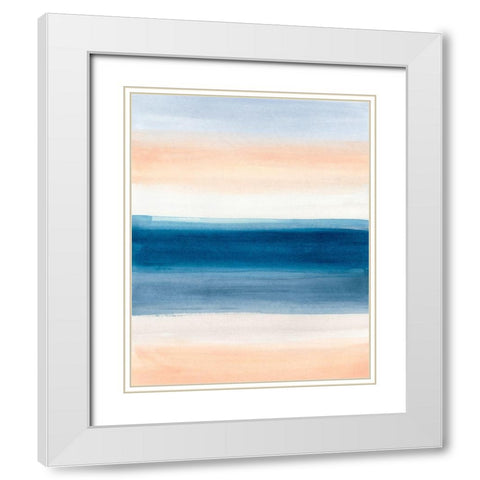 Coastal Strata II White Modern Wood Framed Art Print with Double Matting by Vess, June Erica