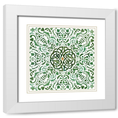 Celtic Knot II White Modern Wood Framed Art Print with Double Matting by Borges, Victoria