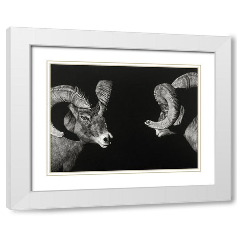 Wild Scratchboard I White Modern Wood Framed Art Print with Double Matting by Chapman, Julie T.