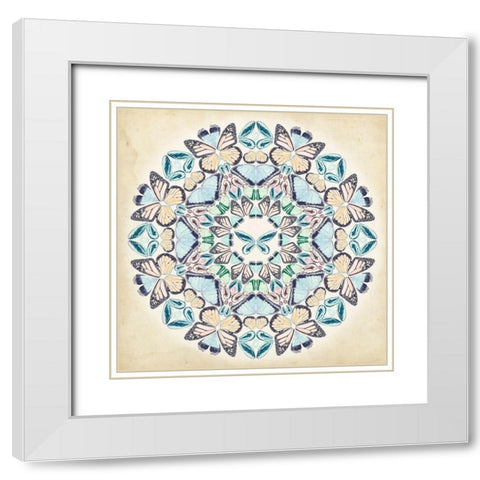 Prosperity Mandala II White Modern Wood Framed Art Print with Double Matting by Wang, Melissa