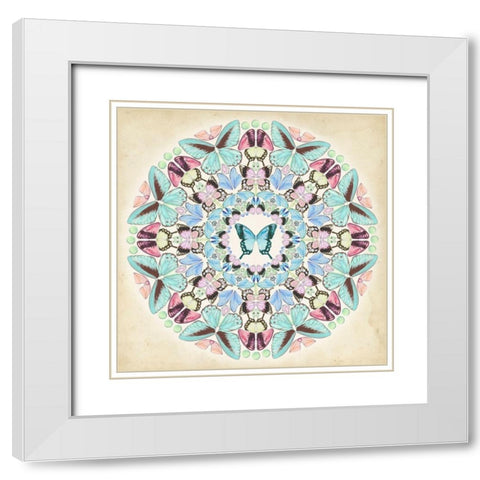 Prosperity Mandala IV White Modern Wood Framed Art Print with Double Matting by Wang, Melissa