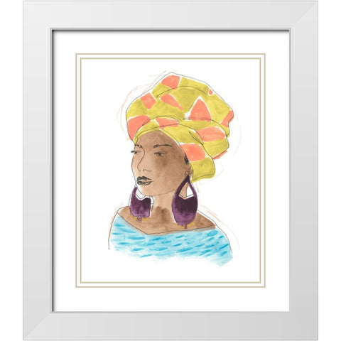 Strong and Beautiful IV White Modern Wood Framed Art Print with Double Matting by Vess, June Erica