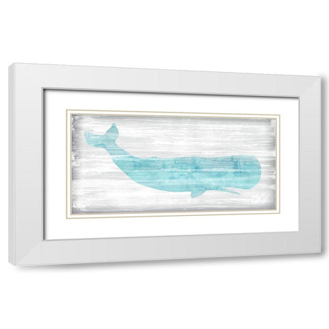 Weathered Whale I White Modern Wood Framed Art Print with Double Matting by Vess, June Erica