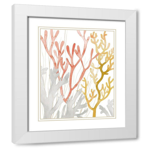 Desert Coral I White Modern Wood Framed Art Print with Double Matting by Popp, Grace