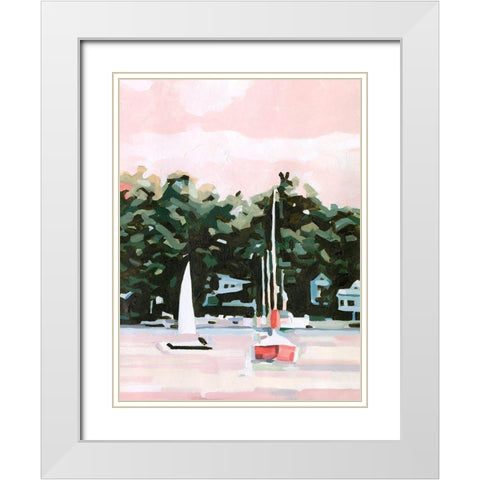 Lake Afternoon II White Modern Wood Framed Art Print with Double Matting by Scarvey, Emma