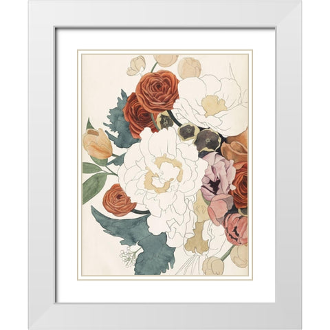 Imperfect Bouquet I White Modern Wood Framed Art Print with Double Matting by Popp, Grace