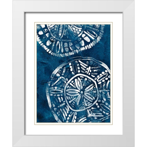 Sea Batik I White Modern Wood Framed Art Print with Double Matting by Vess, June Erica