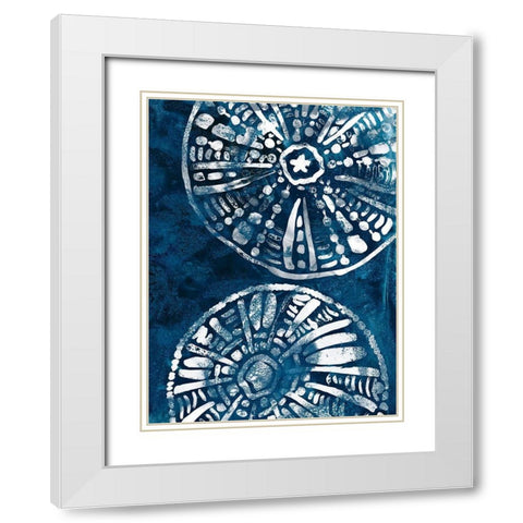 Sea Batik II White Modern Wood Framed Art Print with Double Matting by Vess, June Erica