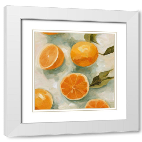 Fresh Citrus I White Modern Wood Framed Art Print with Double Matting by Scarvey, Emma