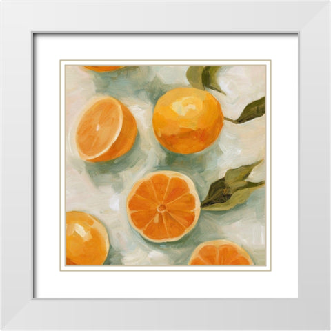 Fresh Citrus I White Modern Wood Framed Art Print with Double Matting by Scarvey, Emma