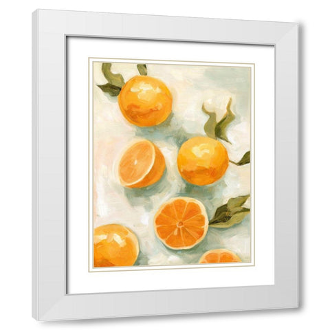 Fresh Citrus V White Modern Wood Framed Art Print with Double Matting by Scarvey, Emma