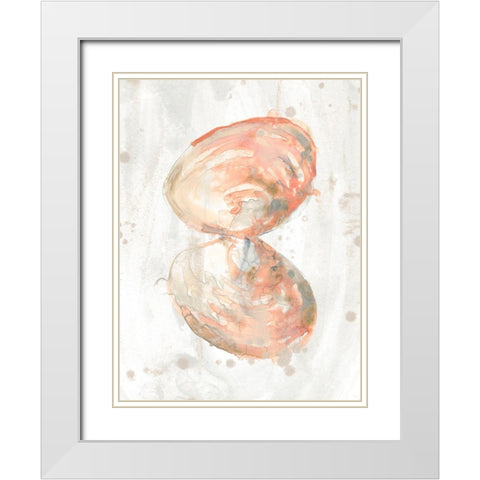 Muted Molusk III White Modern Wood Framed Art Print with Double Matting by Vess, June Erica