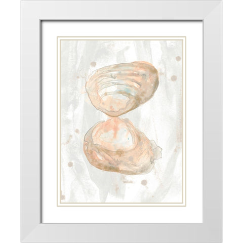 Muted Molusk IV White Modern Wood Framed Art Print with Double Matting by Vess, June Erica