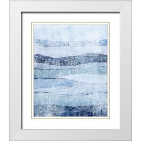 White Out in Blue II White Modern Wood Framed Art Print with Double Matting by Popp, Grace