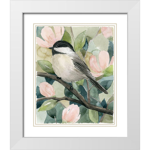 Veiled Aviary II White Modern Wood Framed Art Print with Double Matting by Popp, Grace