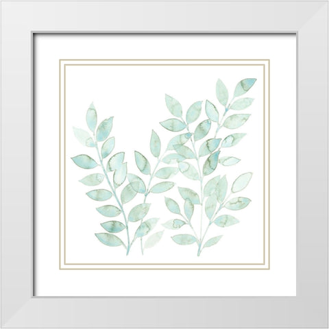Winding Whisper I White Modern Wood Framed Art Print with Double Matting by Popp, Grace
