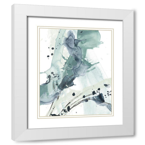 Deep Splash I White Modern Wood Framed Art Print with Double Matting by Vess, June Erica