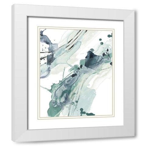 Deep Splash II White Modern Wood Framed Art Print with Double Matting by Vess, June Erica