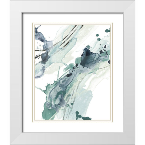 Deep Splash II White Modern Wood Framed Art Print with Double Matting by Vess, June Erica