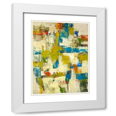 Spring Vibe I White Modern Wood Framed Art Print with Double Matting by Joy, Julie
