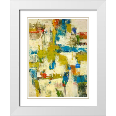 Spring Vibe I White Modern Wood Framed Art Print with Double Matting by Joy, Julie