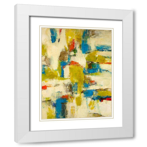 Spring Vibe II White Modern Wood Framed Art Print with Double Matting by Joy, Julie