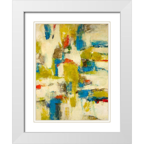 Spring Vibe II White Modern Wood Framed Art Print with Double Matting by Joy, Julie