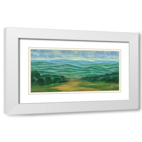 Misty Mountain View I White Modern Wood Framed Art Print with Double Matting by Joy, Julie