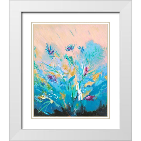 Mixed Floral I White Modern Wood Framed Art Print with Double Matting by Joy, Julie