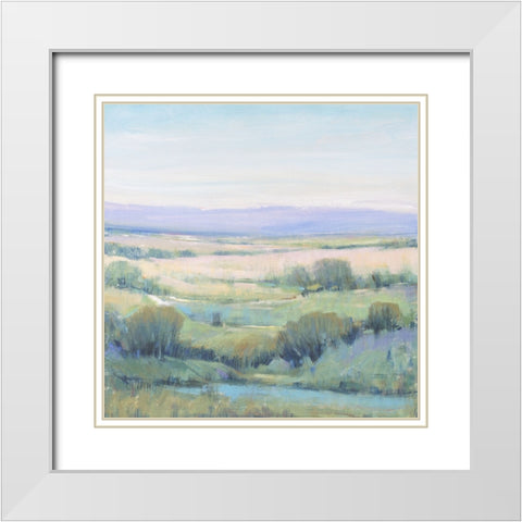 Lavender Horizon I White Modern Wood Framed Art Print with Double Matting by OToole, Tim