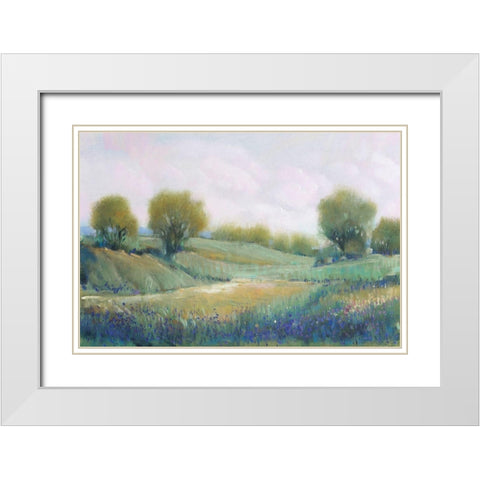 Paysage I White Modern Wood Framed Art Print with Double Matting by OToole, Tim