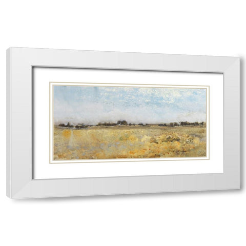 Harvest Field I White Modern Wood Framed Art Print with Double Matting by OToole, Tim