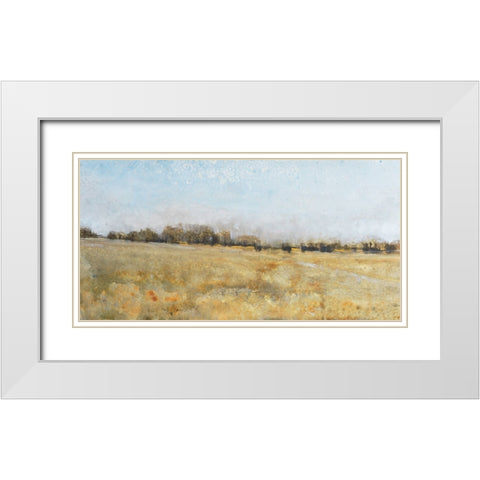 Harvest Field II White Modern Wood Framed Art Print with Double Matting by OToole, Tim