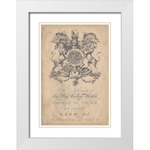 Peerage of England I White Modern Wood Framed Art Print with Double Matting by Vision Studio