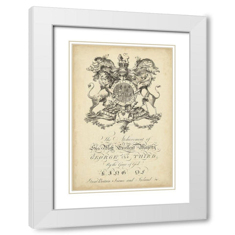 Peerage of England I White Modern Wood Framed Art Print with Double Matting by Vision Studio