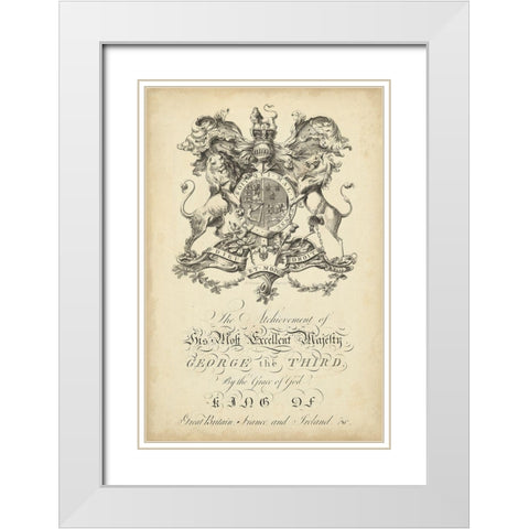Peerage of England I White Modern Wood Framed Art Print with Double Matting by Vision Studio