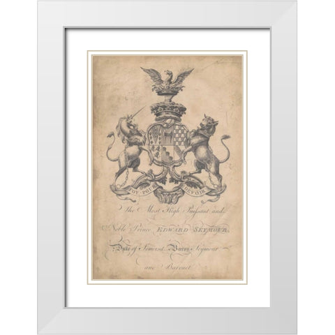 Peerage of England II White Modern Wood Framed Art Print with Double Matting by Vision Studio