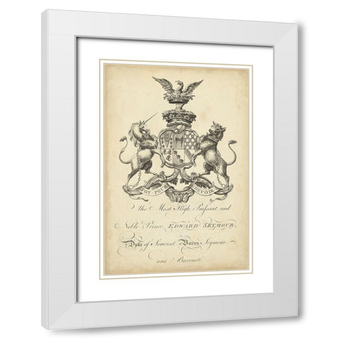Peerage of England II White Modern Wood Framed Art Print with Double Matting by Vision Studio