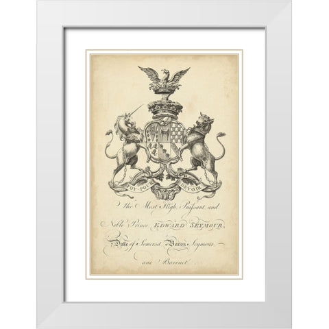 Peerage of England II White Modern Wood Framed Art Print with Double Matting by Vision Studio