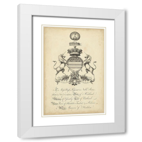 Peerage of England III White Modern Wood Framed Art Print with Double Matting by Vision Studio