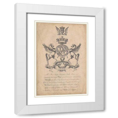 Peerage of England IV White Modern Wood Framed Art Print with Double Matting by Vision Studio