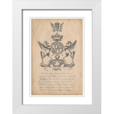 Peerage of England IV White Modern Wood Framed Art Print with Double Matting by Vision Studio