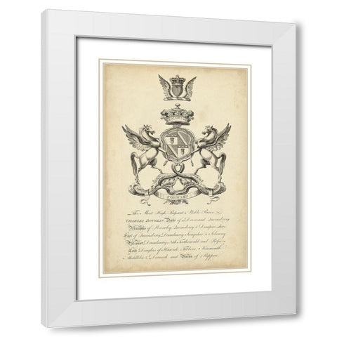 Peerage of England IV White Modern Wood Framed Art Print with Double Matting by Vision Studio