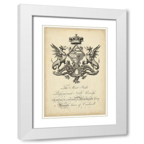 Peerage of England V White Modern Wood Framed Art Print with Double Matting by Vision Studio