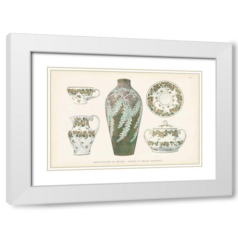 Sevres Porcelain Collection I White Modern Wood Framed Art Print with Double Matting by Vision Studio