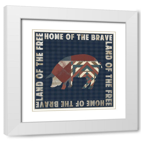 Fourth on the Farm Collection F. White Modern Wood Framed Art Print with Double Matting by Studio W