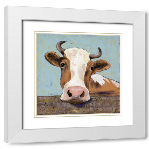 Bessy White Modern Wood Framed Art Print with Double Matting by Reynolds, Jade